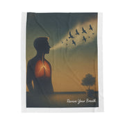 Revive Your Breath – Inspirational Lungs & Birds Blanket | Motivational Healing Throw for Wellness & Relaxation