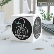 Motivational Note Cube for Healthcare Workers | Desk Accessory & Self - Care Reminder - Revive Your Breath