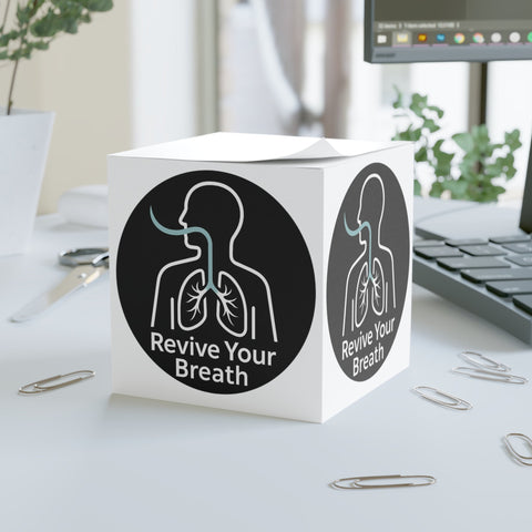 Motivational Note Cube for Healthcare Workers | Desk Accessory & Self - Care Reminder - Revive Your Breath