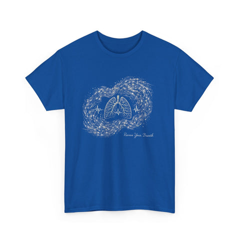 Revive Your Breath – Cosmic Lung Tee | Galaxy - Inspired Respiratory Wellness T-Shirt with Heartbeat Design