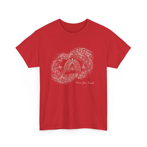 Revive Your Breath – Cosmic Lung Tee | Galaxy - Inspired Respiratory Wellness T-Shirt with Heartbeat Design