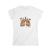 Revive Your Breath – Floral Lung Tee | Botanical Wellness T-Shirt for Inspiration & Healing - Revive Your Breath