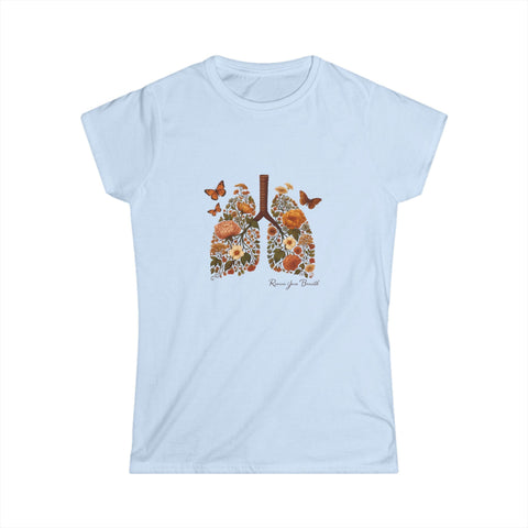 Revive Your Breath – Floral Lung Tee | Botanical Wellness T-Shirt for Inspiration & Healing - Revive Your Breath