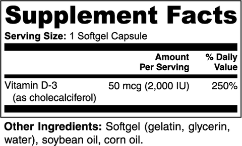 Vitamin D3 2,000 IU - Revive Your Breath
